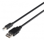Deltaco LSZH, USB-A/USB-B, 2 m