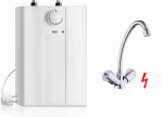 Boiler 5 l / 2 kW vaba vooluga kraanikausi all AEG HUZ 5 Basis kolmesuunalise vabavoolu kraaniga Wahlbach kroom