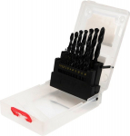 Metallipuurid 19tk 1-10mm HSS DIN338 must 4462