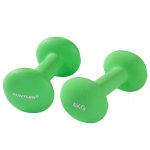 Neopreenkattega hantlid Tunturi, 4 kg, rohelised