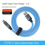 120W Kiire Laadimine USB-C Kaabel, 100.58 cm Silikoon &uuml;mbris, &Uuml;marad lisatarvikud.