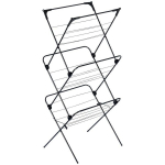 Metallist pesukuivatusrest, 61x58x136 cm, must