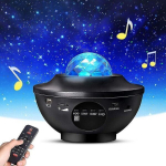 Star projektor Galaxy LED lamp sisseehitatud valjuh&auml;&auml;ldi Mitmev&auml;rviline must
