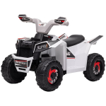 Elektriline laste ATV, 2,5 km/h, edasi- ja tagurpidik&auml;ik, 18-36 kuud, Valge