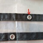 Perforeeritud l&auml;bipaistev veekindel tent Veekindel