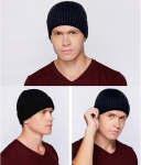 Meeste sallid, m&uuml;tsid ja kindad, Talvem&uuml;tsid meestele Villased kootud nokam&uuml;tsid Soe kottis pealuu m&uuml;ts