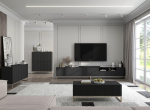 TV-kapp Meble Lindner 300 cm must matt, metallraam