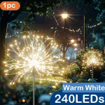 IRILUCN P&auml;ikese Ilutulestiku Tuled - 60/240/480 LED Aiatulede Komplekt., &Scaron;iltai balta