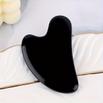Gua Sha massaaživahend looduskivist n&auml;ole, kaelale., Juoda