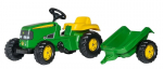 J&auml;relk&auml;ruga pedaaltraktor RollyToys John Deere, roheline
