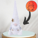 J&otilde;ulup&auml;kapikk J&otilde;uluvana 40 cm istuv p&auml;kapikk valge