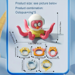 ABS Ujuv Kaheksajalg Beebi Vannim&auml;nguasi 5 R&otilde;ngaga