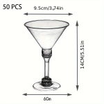 25/50tk, L&auml;bipaistvad Plastikust Martini Klaasid &Uuml;hekordsed &Scaron;ampuseklaasid Kokkupandavad Pikad Klaasid., GD51 stulpelis 50 vnt