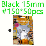 Must/valge lihvpaber, pedik&uuml;&uuml;ri jalahooldus t&ouml;&ouml;riistad, k&uuml;&uuml;neviili ketas. , Juoda15mm 150 50vnt