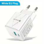 2 Pordi PD 25W Mini USB C Kiirlaadija iPhone 15 Pro Max Xiaomi Telefoni J&otilde;ulaadimine EL Pistik Adapter Reisimiseks, Baltas
