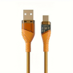 Kiirlaadimise USB-kaabel Indikaatoriga, MacBooki Jaoks, IPhone, T&uuml;&uuml;p-C, Must, Oranž, Halloween Kingitus., Oranžinė