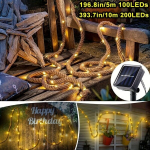 Leclstar P&auml;ikesepatarei Muinasjutu Tuled - 200/100 LED V&auml;lisn&ouml;&ouml;r Valgustid Vintage K&ouml;iega., 393,7 colio / 10 m 200 &scaron;viesos diodų