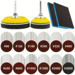 120tk Lihvimisketaste Komplekt, 3in Ring Liivapaber 80-3000 Segatud Terad Puitt&ouml;&ouml;tluseks