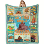 Kapibaara Armastaja Kingitus Tekk: Pehme Fliis Diivanikate K&otilde;igile Aastaaegadele, 75 cm * 100 cm (29,5 * 39,4)