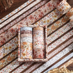 Vintage Lilleline Washi Teip Komplekt, 12 Rulli - 2,01 m Iga&uuml;ks.