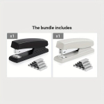 Armas klammerdaja koos 1000 klambriga, 25 lehte., Juoda + balta