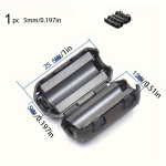 1tk Snap-in Antistaatiline Ferriidist S&uuml;damiku R&otilde;ngas Summutaja Filter USB Kaabel., 5 mm / 0,19 colio