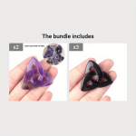 Looduslikud Gemstone Triquetra Ripatsid, Iiri S&otilde;lmeg Ravikristallid., 1vnt Ametistas*2+1vnt Obsidianas*3
