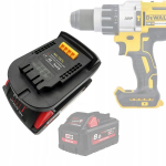 Asendusosa akude adapter Milwaukee M18 Dewalt jaoks &ndash; Vastupidav, Lihtne paigaldus, 18V &uuml;hilduvus