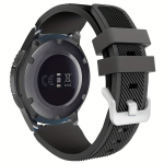 Kellarihm Sobib Samsung Galaxy 46mm, 22mm Silikoonrihmad. variant-102170, Juoda