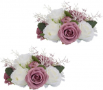 Lilleseade Komplekt Kunstroosid Valge Ja Roosa 10 Tk.