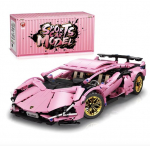 V&otilde;idus&otilde;iduauto konstruktor Sport Car Pink 1:14 puldiga juhitav, 1299 tk.