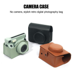 Roheline instaxi jaoks lai 400 sobib lai 400 nahast retrokaamera kott kaitsekate PU fotokott kaamera &uuml;mbris hoiukott