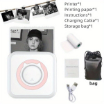 Mini Printer Juhtmevaba Fotoprinter Siltide Printer Koosk&otilde;las IOS ja Androidiga , Rožinė