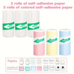 Mini Printer Isekleepuv Paber (Valge Ja V&auml;rviline Kleebis) 57mm Siltideks , 6 vnt