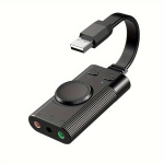 USB Audio Adapter, USB Helikaart, V&auml;likaart Helitugevuse Kontrolliga.