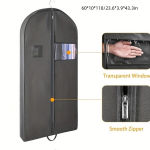 Veekindel Riiete Kott, Mitte-Kootud &Uuml;likonna Kate l&auml;bipaistva aknaga, Tamsiai pilka