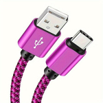 USB-C Kaabel Kiirlaadimine Nailonpunutis T&uuml;&uuml;p C Juhe