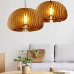 Restorani L&uuml;hter Jaapani Stiilis Retro Puidust K&otilde;rvits Lamp.