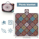 Boho Mandala Piknikutekk: Veekindel Voltitav V&auml;lismatt Pol&uuml;estrist., 3 spalva