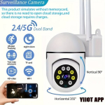 5G Kahe sagedusalaga Wifi Kaamera, Panoraamj&auml;relevalve, Liikumistuvastus, &Ouml;&ouml;režiim ja Kahepoolne Audio.