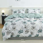 3-osaline lilleline voodipesukomplekt, ilma tuumata., 220cm*240cm