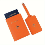 Moodne reisipassikaan, pagasilipik, 2-osaline komplekt. variant-29136, oranžinė