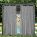 Kardin, hall veekindel v&auml;liskardin, 132x213 cm, termiline ja pimenduskaitse aedadele