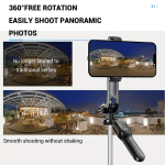 Kaasaskantav 3-&uuml;hes selfie-pulk statiiviga telefonidele puldiga.