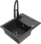 Graniidist k&ouml;&ouml;givalamu Mexen Enzo koos segisti ja sifooniga, Black granite+Black