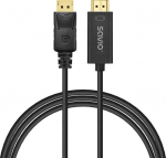 1.5m Must HDMI-DisplayPort Kaabel, CL-183, Must - Professionaalne Video&uuml;lekandmiseks, 24 Kuu Garantii