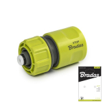 Kiirliitmik voolikule 1/2" Bradas LIME LINE STOP-funktsiooniga