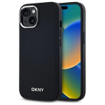 DKNY DKHMP15SPSCMCLK iPhone 15 6.1" czarny|black hardcase Plain Logo MagSafe