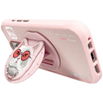 Etui Nimmy Glasses Cool Cat MagSafe do iPhone 16 Pro r&oacute;żowy