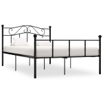 vidaXL voodiraam, must, metall, 120 x 200 cm, Juoda